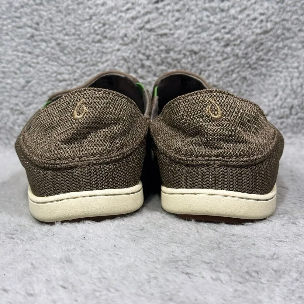 Olukai Nohea Mesh‎ Mens Size 11.5 Slip On Sneakers Shoes Mustang Lime Peel